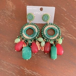 NEW Maximalist Watermelon Colors Chico’s Earrings
